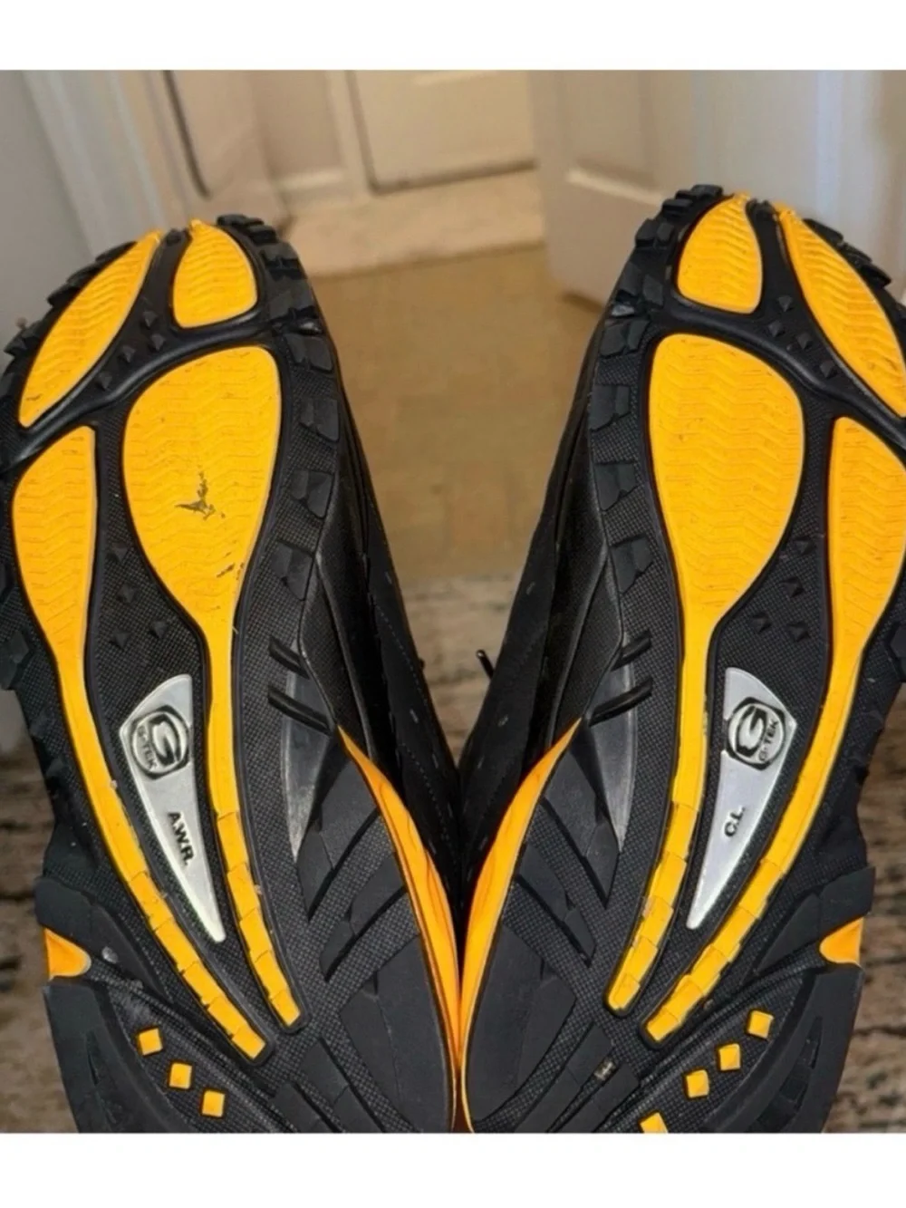 Nike Black and Yellow Men's Nocta Hot Step Air Terra Sneakers